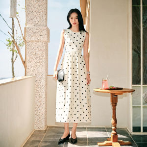 PEACEBIRD | Summer Polka Dot French Style Holiday Dress