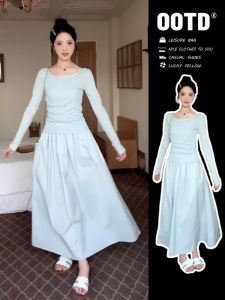 Karrar betsey | Autumn New Blue Elegant Outfit