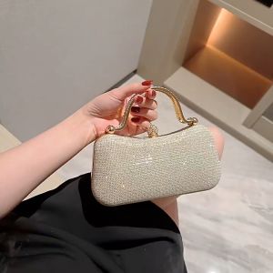 Túi xách nữ cốp đi tiệc cưới đi chơi sang trọng quai xách đính kim tuyến lấp lánh bling bling hàng quảng châu - A 281