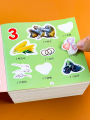 Early Education Sticker Book Children's Cartoon Stick Figure Training Concentration Power Kindergarten Boys Girls Book Knowledge Base. 
