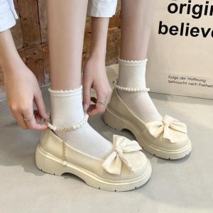 รองเท้าแฟชั่นสตรี Mary Jane รองเท้าหนังอังกฤษน่ารัก รองเท้าหนังเล็กเซ็กซี่ขนาด 35-42