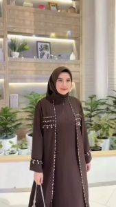 Kamila Abaya Baju Gamis Remaja Aesthetic Arabian Turkey Putih Mewah Ceruty Babydol Terbaru 2024
