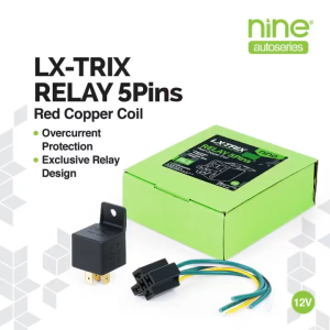 PAKET SOCKET RELAY SET HOLDER GANDENG 5 PIN KAKI + HOUSING RL2 LAMPU UTAMA TEMBAK LASER - LX-TRIX