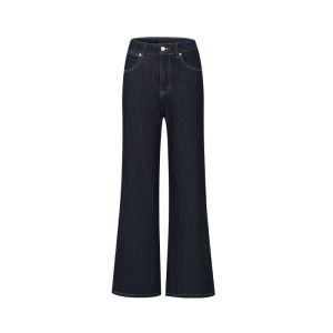 GCRUES High Waist Flared Jeans Womens Casual Slimming Pants Spring Season Straight Leg Cotton Polyester Spandex Blend