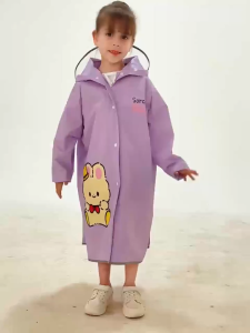 TIDY Rain Coat For Kids Backpack Kapote Student Rainproof Raincoat With Night Eeflective Strip