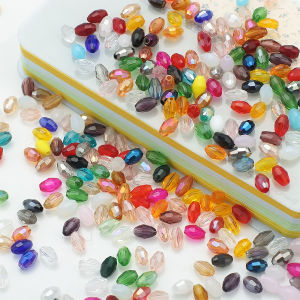 3x5mm 200pcs Rice Grains Shape Austrian Crystal Oval Glass Mix Color Loose Beads For DIY Jewelry Necklace Bracelet Making