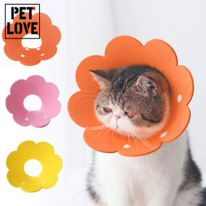 Pet Protective Collar Cat Recovery Collar Pet Dog Elizabeth collar Anti-Biting Anti-Lick EVA Flower Sponge Thin Headgear Cat Cones After Surgery Prevent Licking Wound Neck Protection Ring