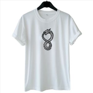 Kaos Distro Pria Dragon Pola Delapan / Kaos Pria Lengan Pendek Sablon Naga / Tshirt Cowok