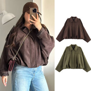 Autumn Jackets Womens 2025 New Fashion Autumn Elegant Loose Long Sleeve Womens Warm Coats Chic Street Youth Casual Jackets