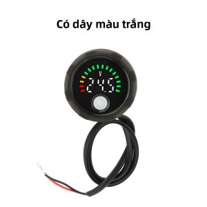 Gaqqee | Đồng Hồ Đo Điện Áp Kỹ Thuật Số LED Tròn Chống Nước 7-100V DC Với Chức Năng Bảo Vệ Ngược Dòng Và Bộ Nhớ Tắt Nguồn Để Kiểm Tra Pin Lithium