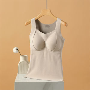 ZISU | Warm Seamless Base Layer Vest with Built-in Bra Pads