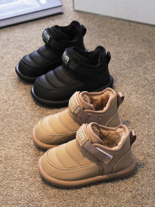 รองเท้าบูทผ้าฝ้ายหนา รองเท้าเด็ก ฤดูหนาว 2024 รองเท้าเด็กผู้ชายและเด็กผู้หญิง ขนแกะหนา อบอุ่น รองเท้าเด็ก เสื้อผ้าเด็ก