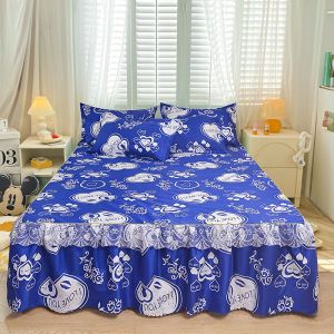 Bộ Ba Món Trang Trí Giường Ren Hoa Mềm Mại Cho Bé Gái Màn Giường Hoa Cỏ Vỏ Gối Trang Trí Giường Cho Gia Đình Dùng Quanh Năm