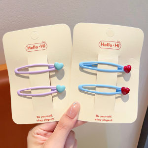 Heart Shaped Colorful Forehead and Side Hair Clips
