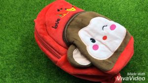 [Little B House] Toddler Kids Baby Cartoon Kindergatden Bag Backpack Double Strap 儿童毛绒书包 Beg Kanak Kanak Comel - BAG03