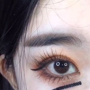 Waterproof Long-lasting Mascara Small Brush Mascara Long Thick Curling Waterproof Sweat Resistant Filling Sparse Eyelashes Black Brown Eye Makeup Cosmetic