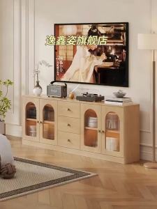Sitting Room Wooden Modern and Simple Tall TV Cabinet