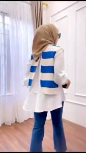 NANDO BLOUSE KNIT BKK - RAJUT X COTTON SILK - KOREAN STYLE