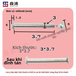 3MM Vít Bấm Thép Không Gỉ 304 Vít Bấm Hai Mặt Vít Bấm Khóa Đôi DIY Công Cụ Thủ Công Gia Dụng Vít Bấm Mẹ Con