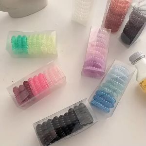 Dây Buộc Tóc Da Cao Su Không Đường May Phong Cách Hàn Quốc Cho Nữ Mã