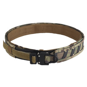 SINAIRSOFT Tactical Magnetic Double-layer Waist Belt Outdoor MOLLE System Quick Disassembly Metal Buckle