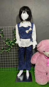 ( Gratis Bando ) Setelan Terbaru Anak Perempuan Tahun 2025 Untuk Usia 3 - 10 Tahun - Set Baju Anak Perempuan Terbaru Motif Rompi Jeans Kekinian Usia 3 - 10 Tahun - Kamari Kids Store