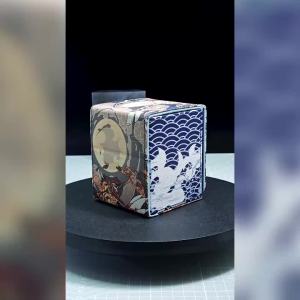 ​Kyogre Card Deck Box Magnetic Closure PU Leather Display Window Holds 120+ Sleeved Cards for PTCG YGO TCGMTG Players​