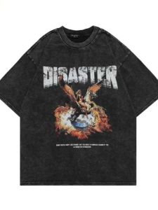 Áo Thun Tay Ngắn Phong Cách Hip Hop Cổ Tròn Dáng Rộng Mùa Hè Thường Ngày in Họa Tiết Cổ Điển Dành Cho Nam Và Nữ