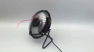 JY Smart Mall COD Mini USB Table Desk Personal Fan Metal Design Quiet Operation 4" USB Cable Fan Electric Fan