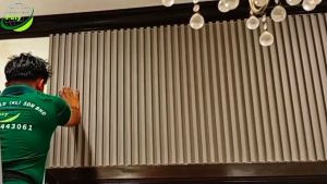 4&5&6Pcs / 4&5&6Keping 9FT Fluted Wall Panel WPC Panel Wall Panel PVC Fluted Panel Wall Decoration Design Panel Board Panel Bergalur WPC Tv Wallpaper