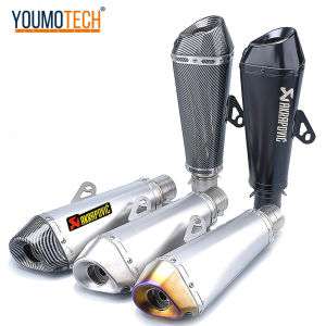 51Mm ống xả xe máy Muffler Điện Ống Streetbike Scooter Ống Xả đầu giảm âm ống xả đuôi Với ống xả Thép Không Gỉ Đối Với Honda Suzuki R6 Gsxr150 Cbr150R Z900 Qjmoto 600cc