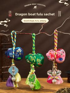MONLEYTA | Handmade DIY Materials Pack for Dragon Boat Festival Zongzi Hanging Pendants Mosquito Repellent Gourd Employee Gifts Fragrance Pouch