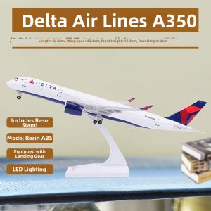 Simulated Aircraft Model With Landing Gear And Lights