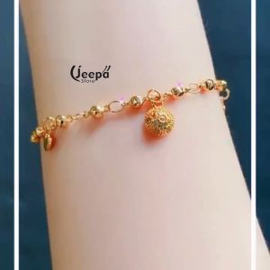 Gelang Tangan Xuping Bola Setengah Berkilau Kristal Fashion Wanita
