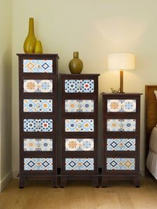 HENGDEMU | Solid Wood Modern Minimalist Country Style Storage Cabinet 30cm