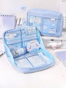 Large Capacity 12 Layers Pencil Case New 2025 High Aesthetic Value Ins Style Stationery Bag for Junior High School Girls Primary School Students Cartoon Niche Non-Repeating Stationery Box