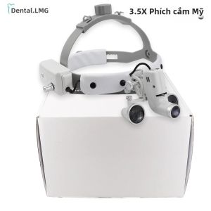 Đèn LED Nha Khoa Có Thể Điều Chỉnh Độ Sáng Kính Lúp Nhị Thể 2.5X/3.5X Đèn Pha Phẫu Thuật 5W Với Điều Khiển Độ Sáng Điểm Sáng Dành Cho Phòng Nha Khoa EU/US