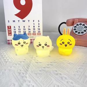 Bandai | 2026 Cute Chikawa Kawaii Bedroom Desktop Decoration Hachiware Usagi Cartoon Vinyl Doll Night Light Luminous Toy Surprise Gifts