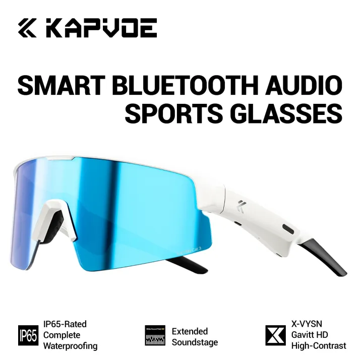 Kapvoe(kapvoe) | Kapvoe Smart Sports Sunglasses Sports Smart Cycling Glasses Wireless Bluetooth UV400 Protection Goggles MP3 Cycling Glasses 2026