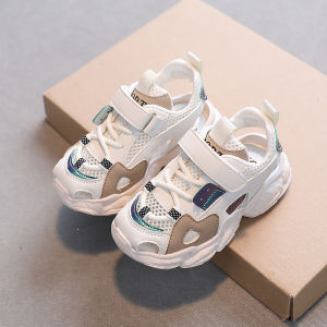 Childrens Sports Sandals Summer New Style Baby Head Wrap Boys And Girls Mesh Hollow out Slip-On Shoes Anti-Slip Rubber Sole