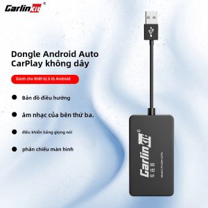 Bộ Chuyển Đổi Không Dây Carlinkit CarPlay Android Auto Hỗ Trợ USB Chiếu Màn Hình Spotify Waze Cho Android & iPhone Dẫn Đường Trên Ô Tô