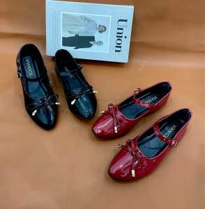 Sepatu FlatShoes aksen pita terbaru Elegan Mewah Anti Slip