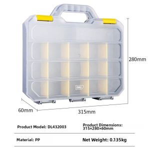 deli | Plastic Multi-Grid Cover Storage Box
