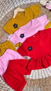 Setelan Meiko 0-4 tahun Set Baju dan Celana Anak Perempuan Gubaby