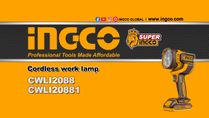 INGCO 20V LI-ION WORK LAMP 22.5W 2000 LUMENS CWLI2088