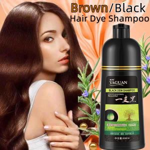 500ML Black Dew Shampoo Herbal Hair Dye shampoo White Hair into Black Hair Color Shampoo