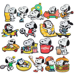 Bandai | 18 Chiếc Hoạt Hình Chó Thổ Cẩm Men Pin Huy Hiệu Kim Loại Pizza Hamburg Hình Trang Sức Cho Ba Lô Quần Áo Phụ Kiện Quà Tặng Cho Mọi Lứa Tuổi