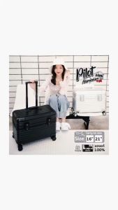 (ประกัน 3 ปี) Tpartner แท้ กระเป๋าเดินทางล้อลาก Pilot Aluminium อลูมิเนียมแท้ทั้งใบ ฝาเปิดด้านบน คล่องตัวใส่ Laptop กล้องถ่ายรูป หิ้วขึ้นเครื่องได้