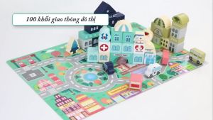 Bộ đồ chơi xếp hình lắp ráp ngôi nhà - thành phố bằng gỗ cao cấp SUPER B 2025