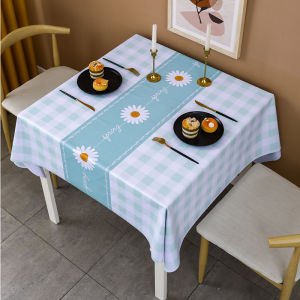 Nordic Luxury Non-Wash Tablecloth Square Table Waterproof Oil-Proof Heat-Resistant Simple Versatile PVC Coffee Table Cloth High-End Feel